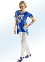 Hose mit hübscher Biesenzier ECRU