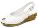 Gemini Sandalette mit aparter Biesenzier WEISS