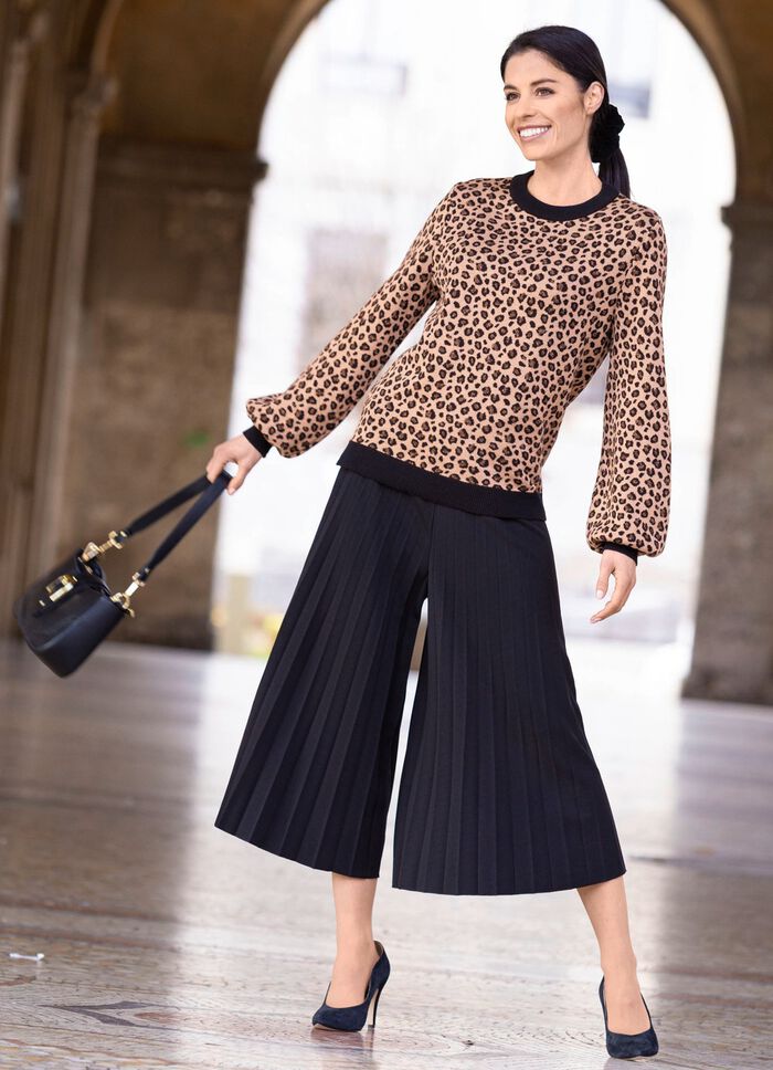 Culotte mit Plissee-Falten  