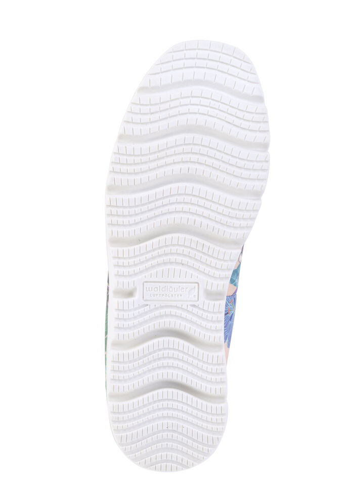 Waldläufer Slipper aus beschichtetem, floral bedrucktem Textilmaterial MULTICOLOR
