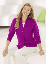 Strickjacke mit Biesenstruktur FUCHSIA