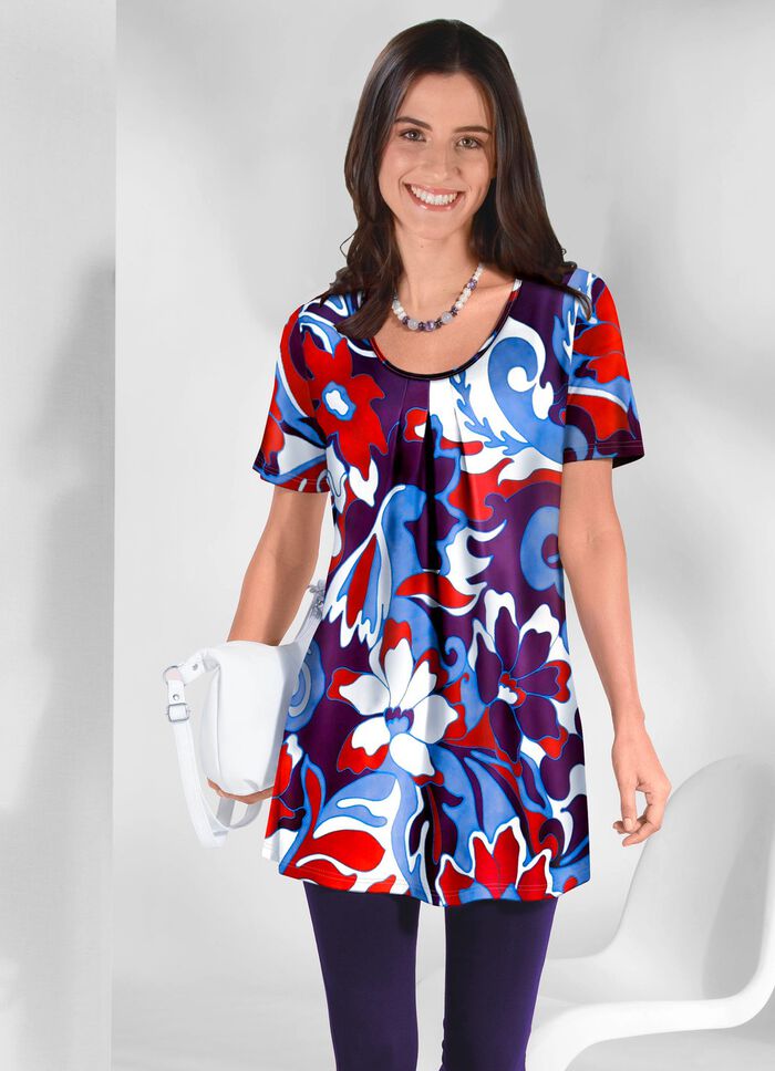 Longshirt mit Faltenlegung 