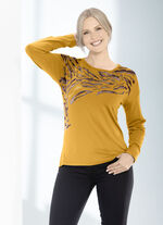 Shirt mit Kontrast-Druck in 3 Farben MESSING