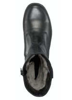 ELENA EDEN, gef&uuml;tterte Damen-Stiefel, Winterschuhe, Weite H, mit Lammfell SCHWARZ