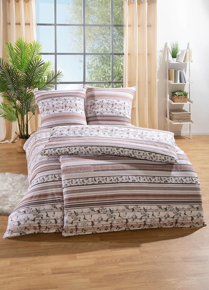 Beidseitig bedruckte Bettw&auml;sche-Garnitur von Janine 