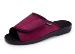 Pantoffel aus Veloursmaterial BORDEAUX