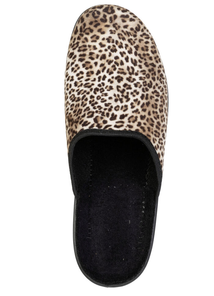 Trendige Damen-Hausschuhe, im Leo-Look BRAUN