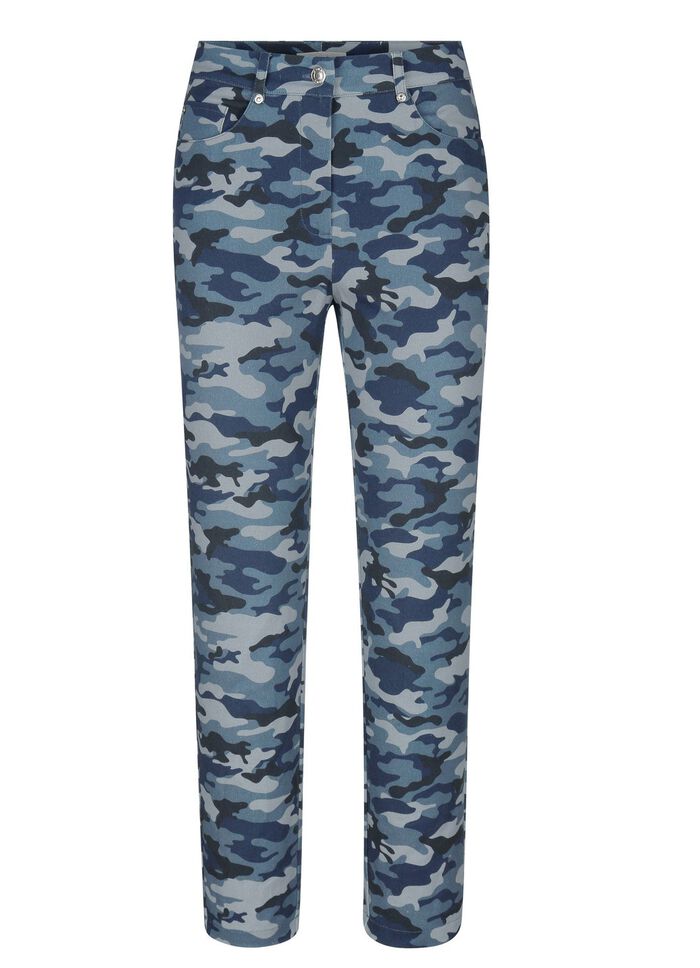Hose mit Camouflage-Dessinierung 