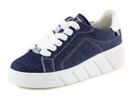 Sneaker mit Synthetik-Besatz JEANS-WEISS