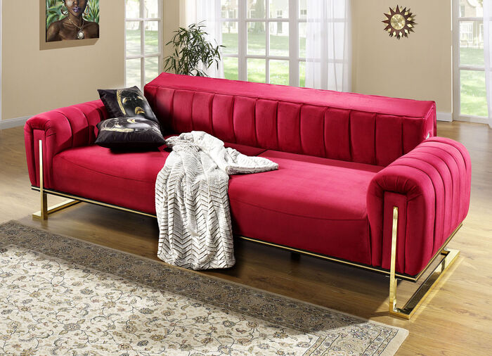 Frei im Raum aufstellbare Polstermöbel mit stabilem Metallgestell BORDEAUX