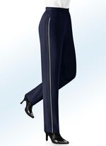 Hose mit kontrasfarbener Zierpaspel 