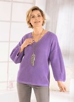 Pullover mit Struktur in Waffeloptik FLIEDER