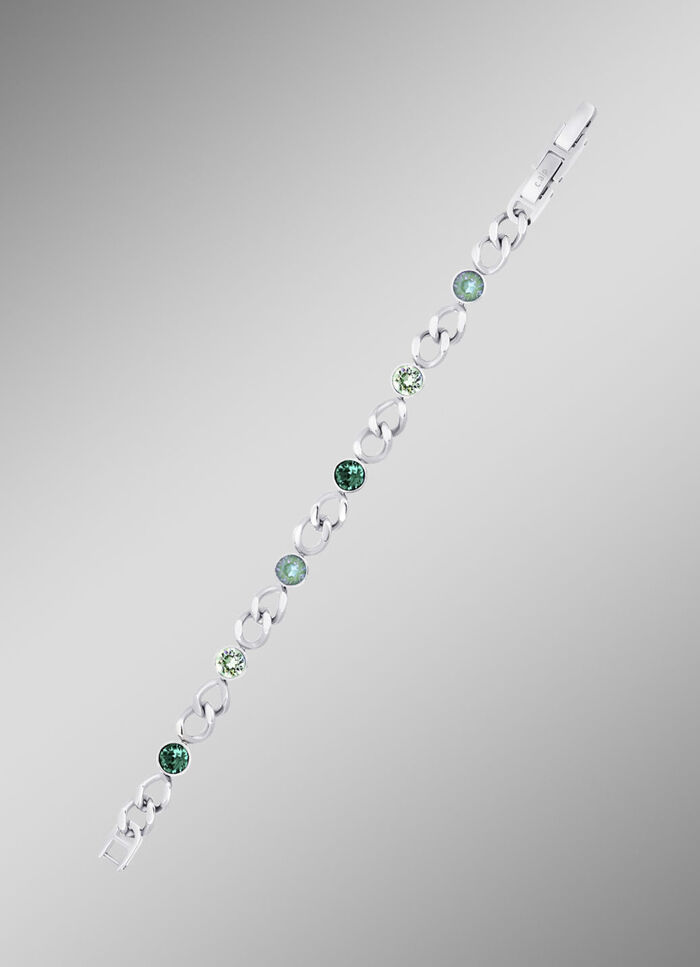 Armband mit gr&uuml;nen Kristallen 