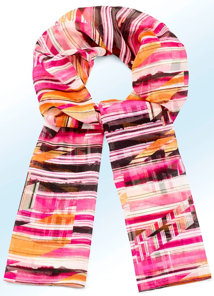 Schal mit ausdrucksstarkem Fantasiedessin 