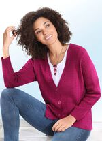 Strickjacke mit Z&ouml;pfchenmuster BEERE