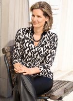 Shirtbluse mit farbbrillantem Druck 