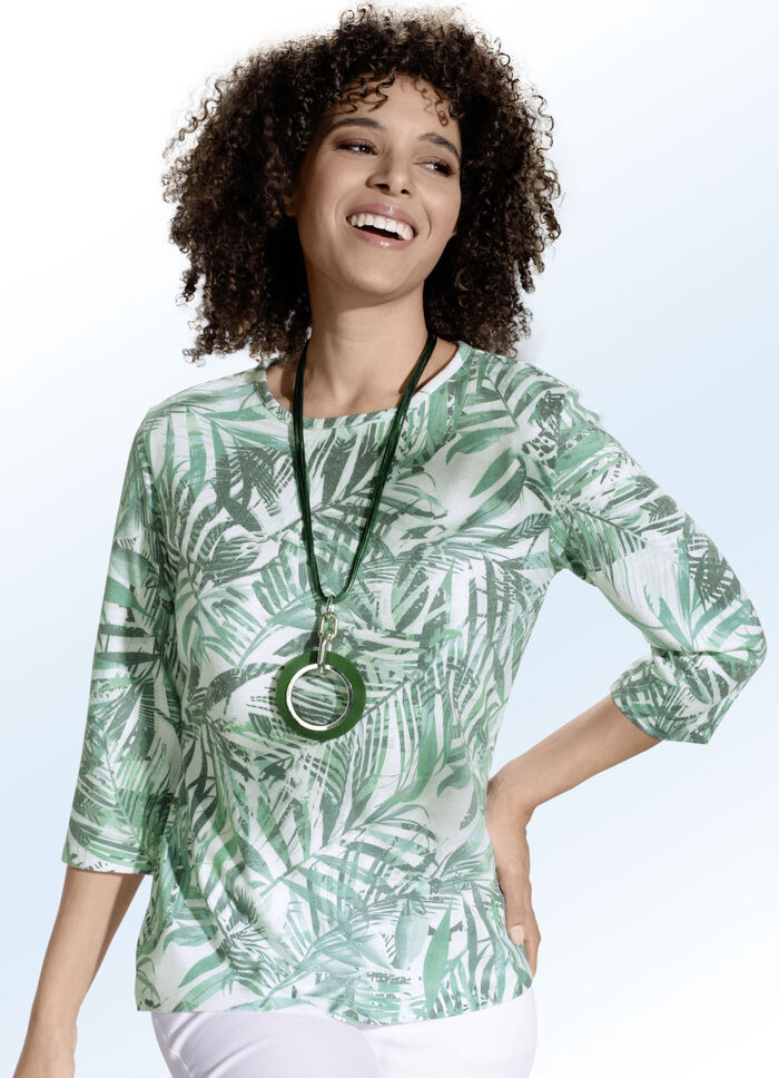 Pullover mit floralem Alloverdruck 