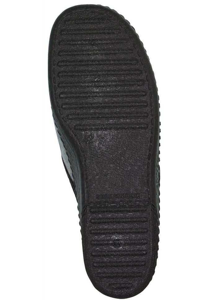 Pantoffel aus weichem Veloursmaterial ANTHRAZIT-GRAU