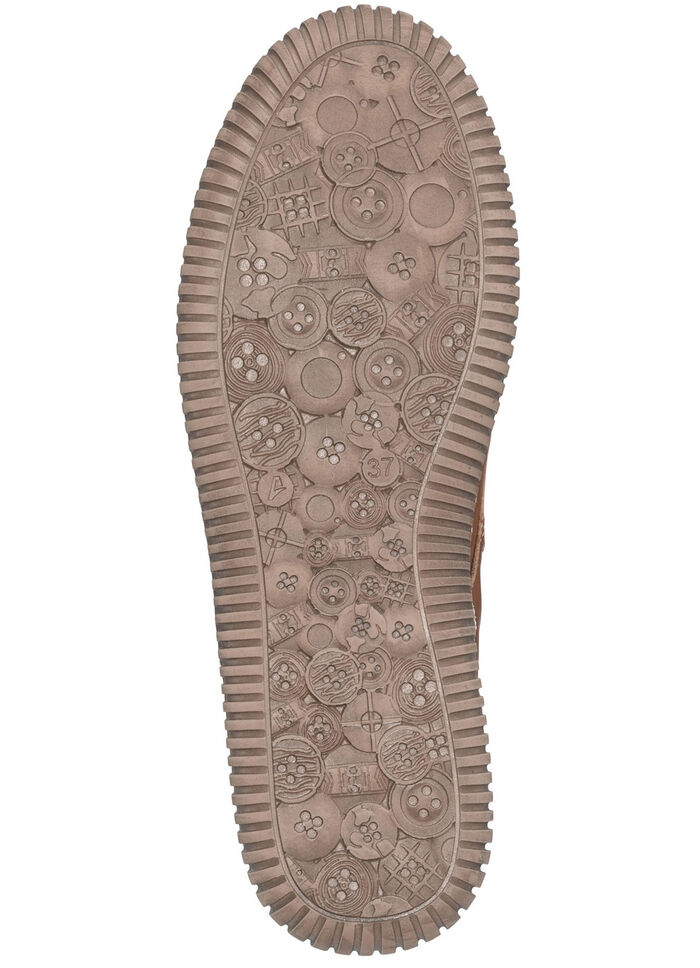 Gemini Schnür-Bootie mit Ziernähten COGNAC