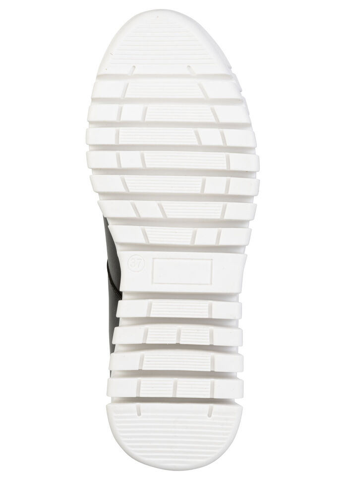 ELENA EDEN, stylische Damen-Sneaker, Weite G, mit herausnehmbarem Fu&szlig;bett SCHWARZ-ALTSILBER