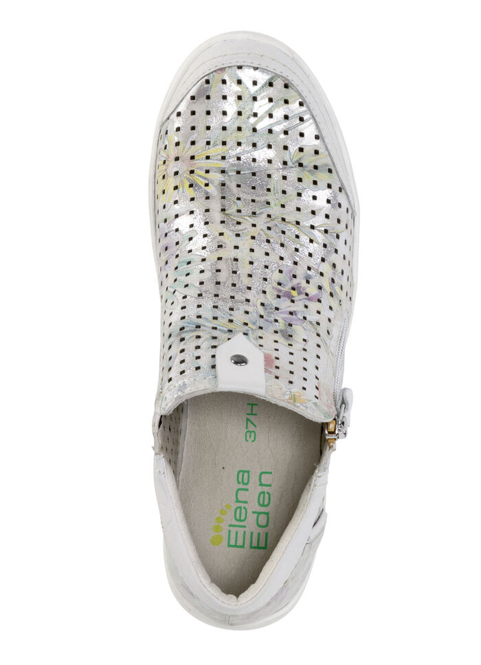 ELENA EDEN Bootie aus zart schimmerndem Rind-Nubukleder ECRU