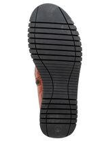 Gemini Stiefelette mit Raffung und dekorativen Kn&ouml;pfen COGNAC