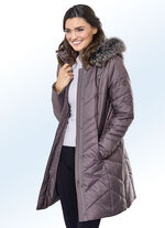 Kurzmantel mit abnehmbarer Kapuze 