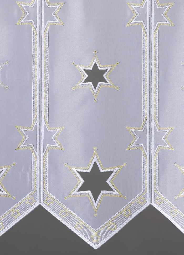 Edler Kurzstore mit Plauener Stickerei 