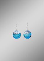 Ohrringe aus Muranoglas in T&uuml;rkis- und Silbert&ouml;nen 