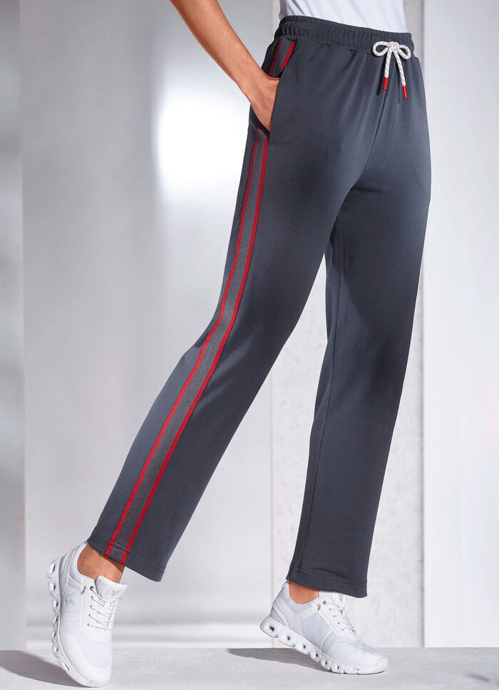 Freizeithose von &bdquo;Plantier&ldquo; ANTHRAZIT-ROT