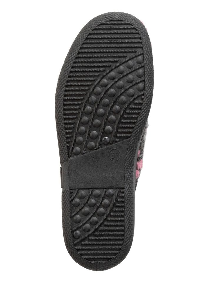 Pantoffel mit Bl&uuml;ten-Dessin 