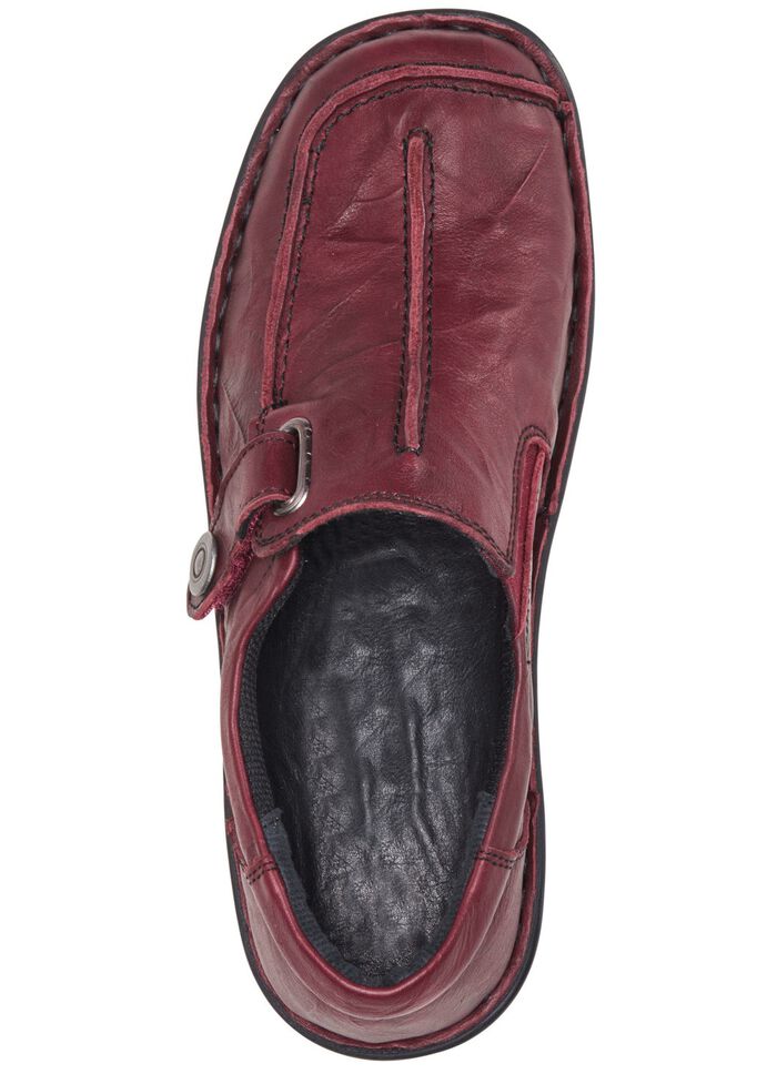 ELENA EDEN, bequeme Damen-Slipper, Weite G, mit herausnehmbarem Fu&szlig;bett BURGUND