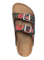 Pantolette in verspielt bedrucktem Dessin 