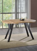 Esstisch mit Auszug auf massiven Buchenholzf&uuml;&szlig;en 