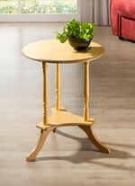 Teilmassiver Beistelltisch BUCHE