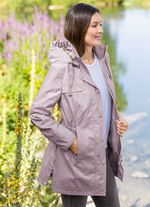 Longjacke mit abnehmbarer Kapuze 