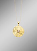 Vergoldeter Anh&auml;nger mit Zirkon 