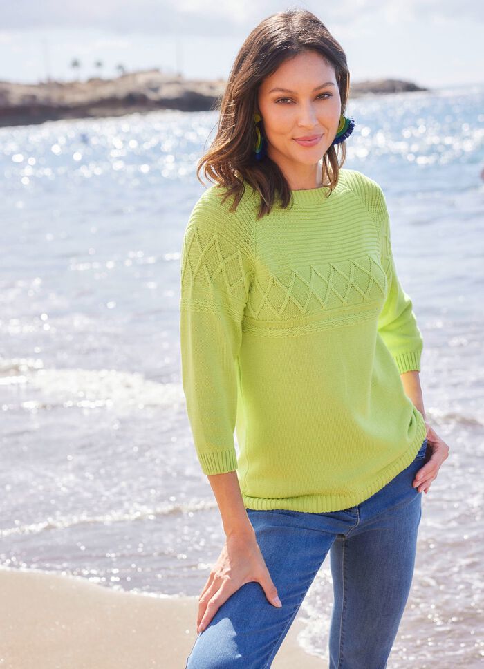 Pullover in Strukturmustermix 