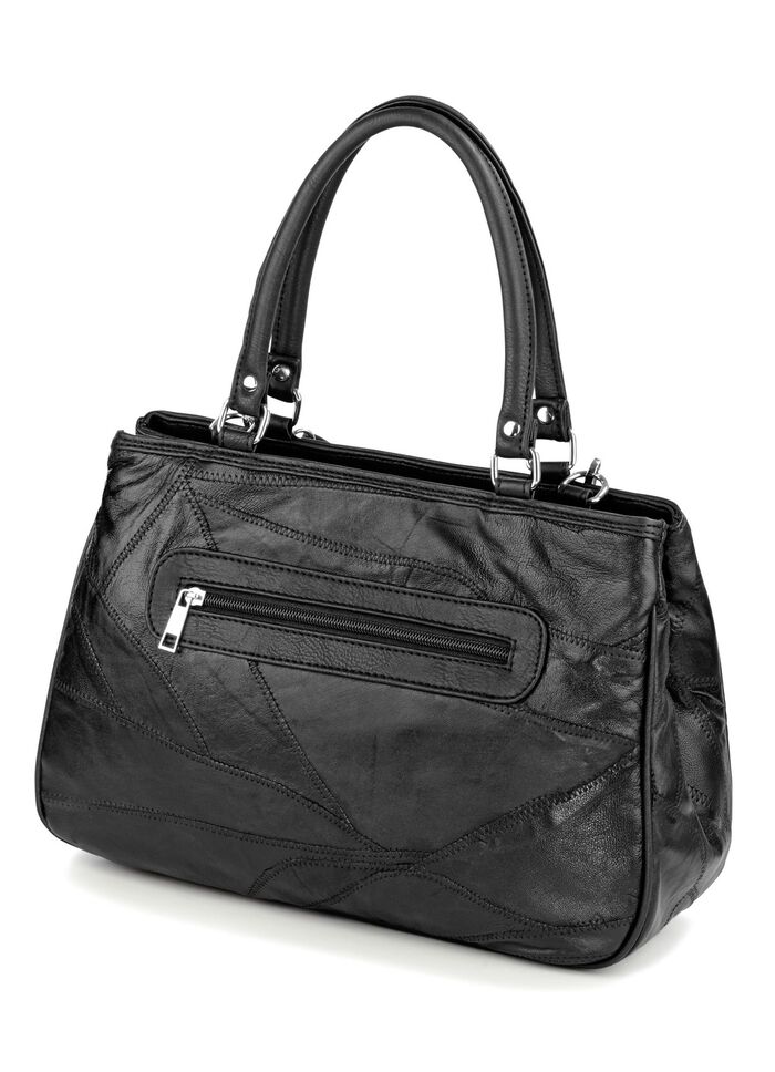 Tasche in Patchwork-Verarbeitung SCHWARZ