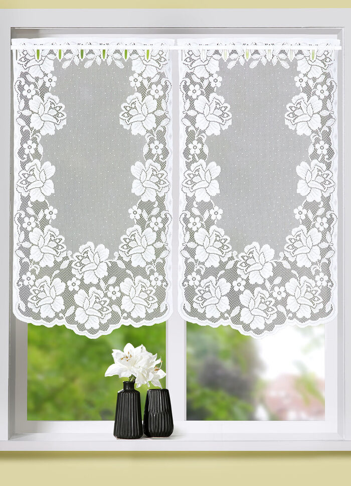 Praktischer Fenster- und Türbehang mit Stangendurchzug WEISS