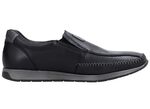 Rieker Slipper aus Nappaleder SCHWARZ
