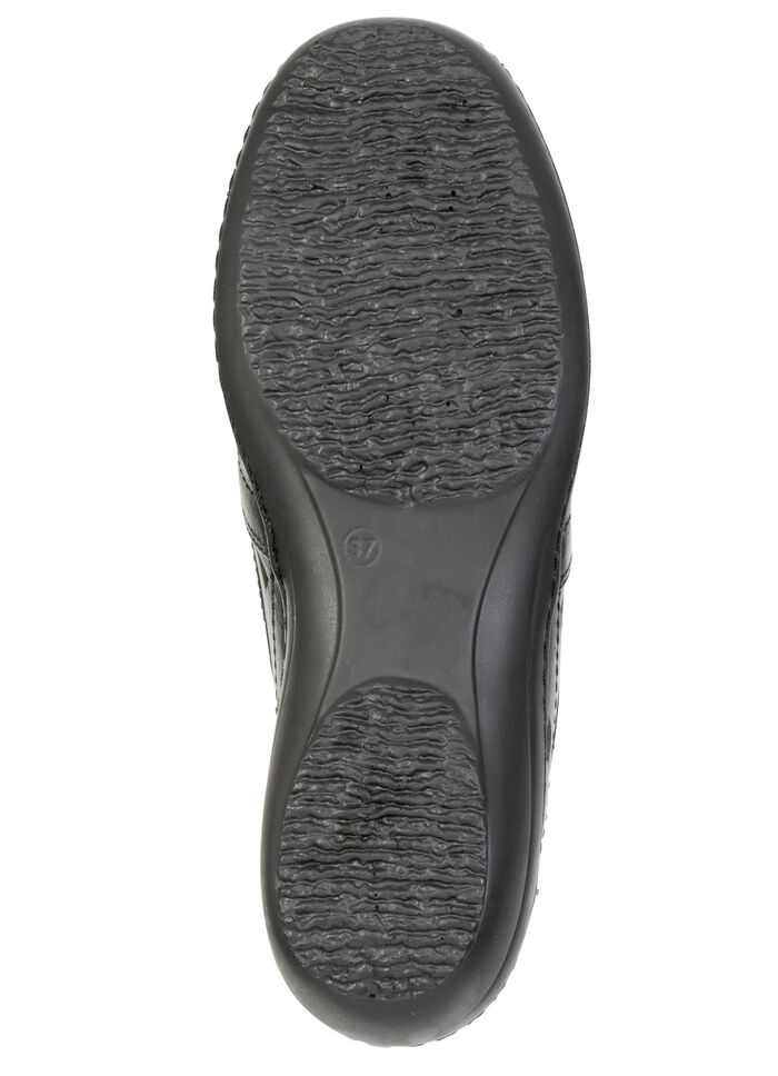 ELENA EDEN, bequeme Damen-Slipper, Weite H, mit herausnehmbarem Fu&szlig;bett SCHWARZ