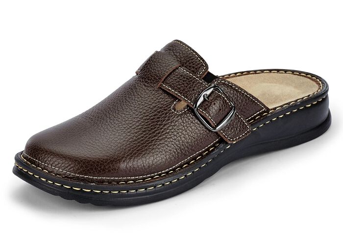Mubb, bequeme Herren-Clogs, Weite H, mit herausnehmbarem Fu&szlig;bett MOKKA