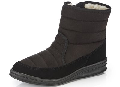 Stiefelette aus weichem, gestepptem Nubukmaterial 
