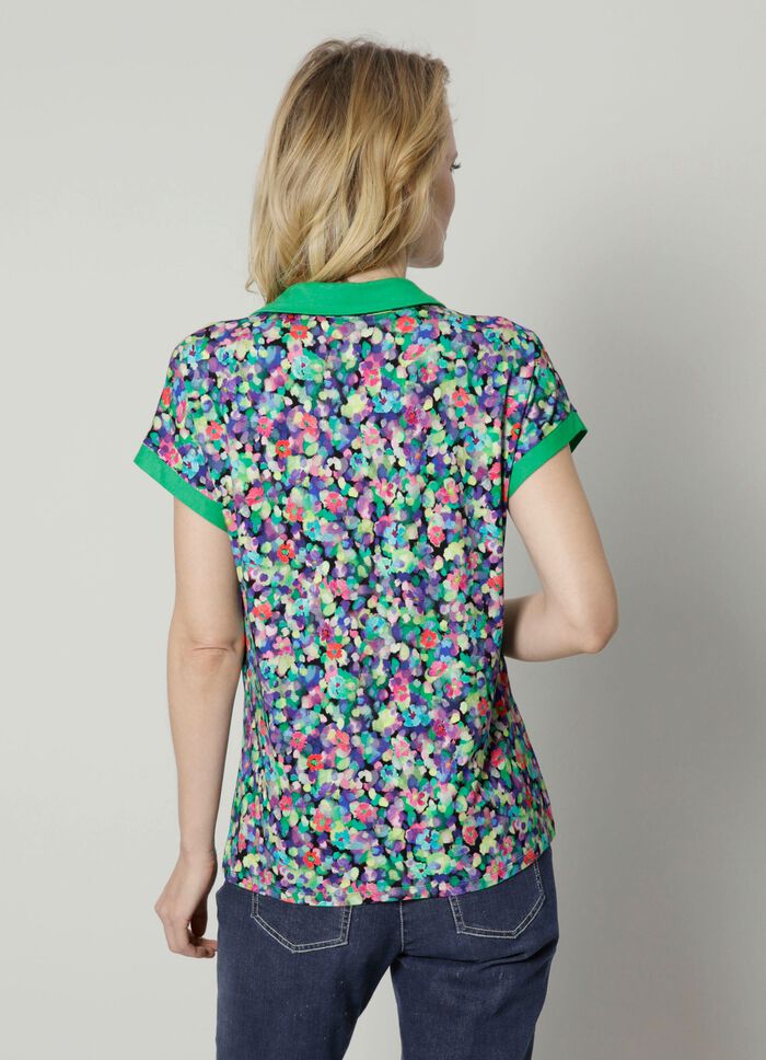 Poloshirt mit &uuml;berschnittenem &Auml;rmel 