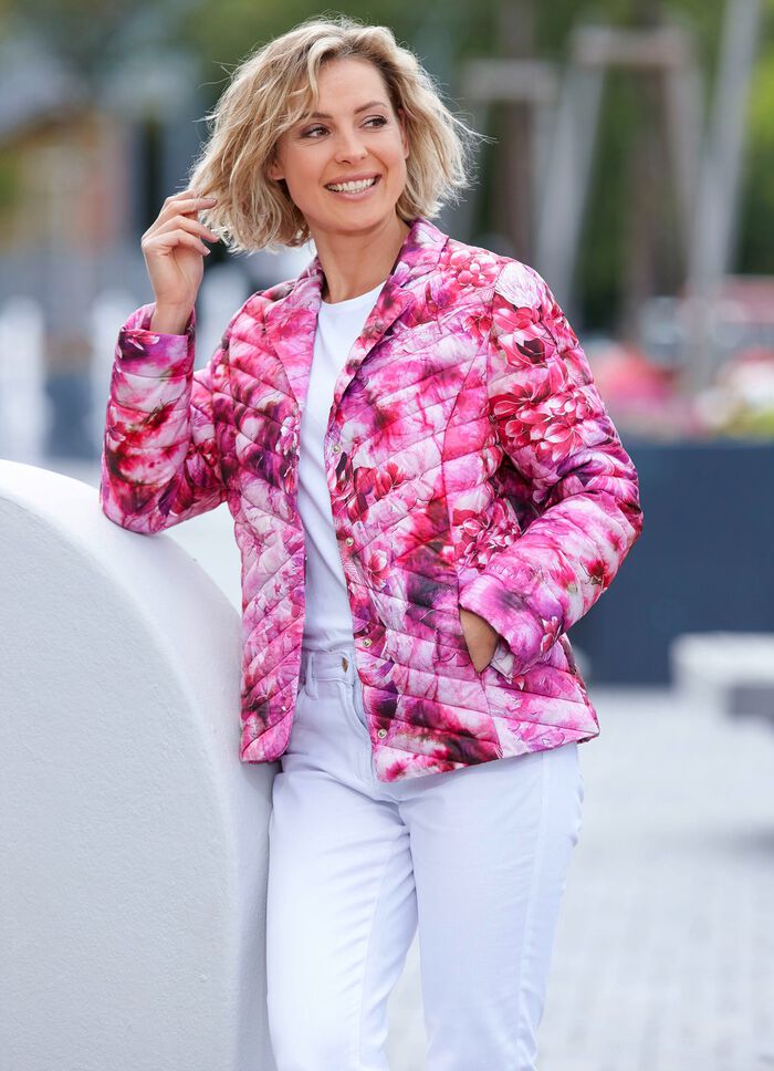 Kurzjacke mit Bl&uuml;tendessin 