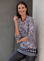 Shirt-Tunika mit Bord&uuml;ren-Druck 