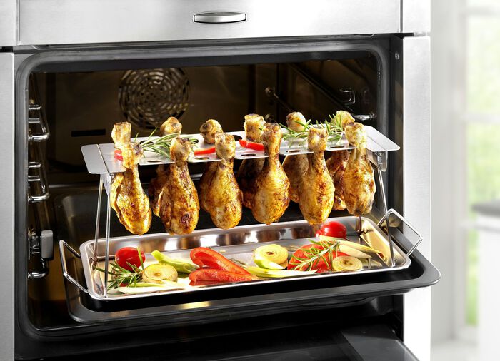 Gefu Hähnchenkeulen-Halter aus hochwertigem Edelstahl 