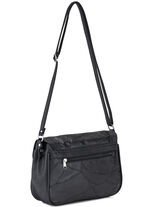 Patchwork-Tasche aus Nappaleder SCHWARZ