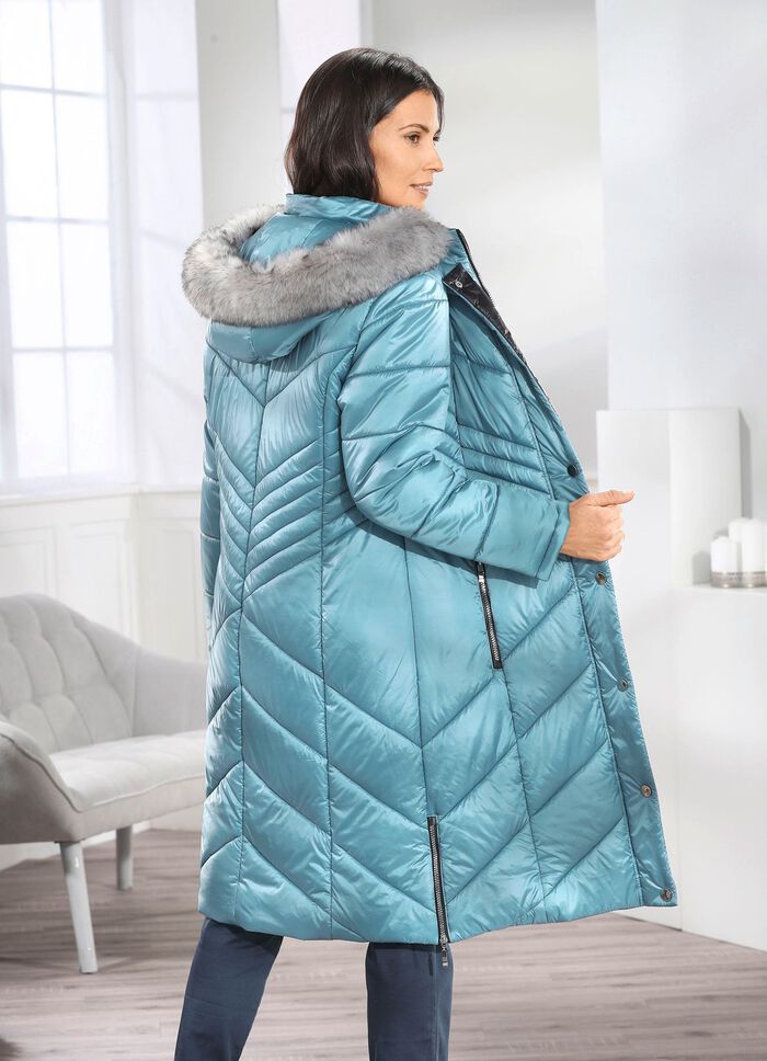 Mantel mit abnehmbarer Kapuze 